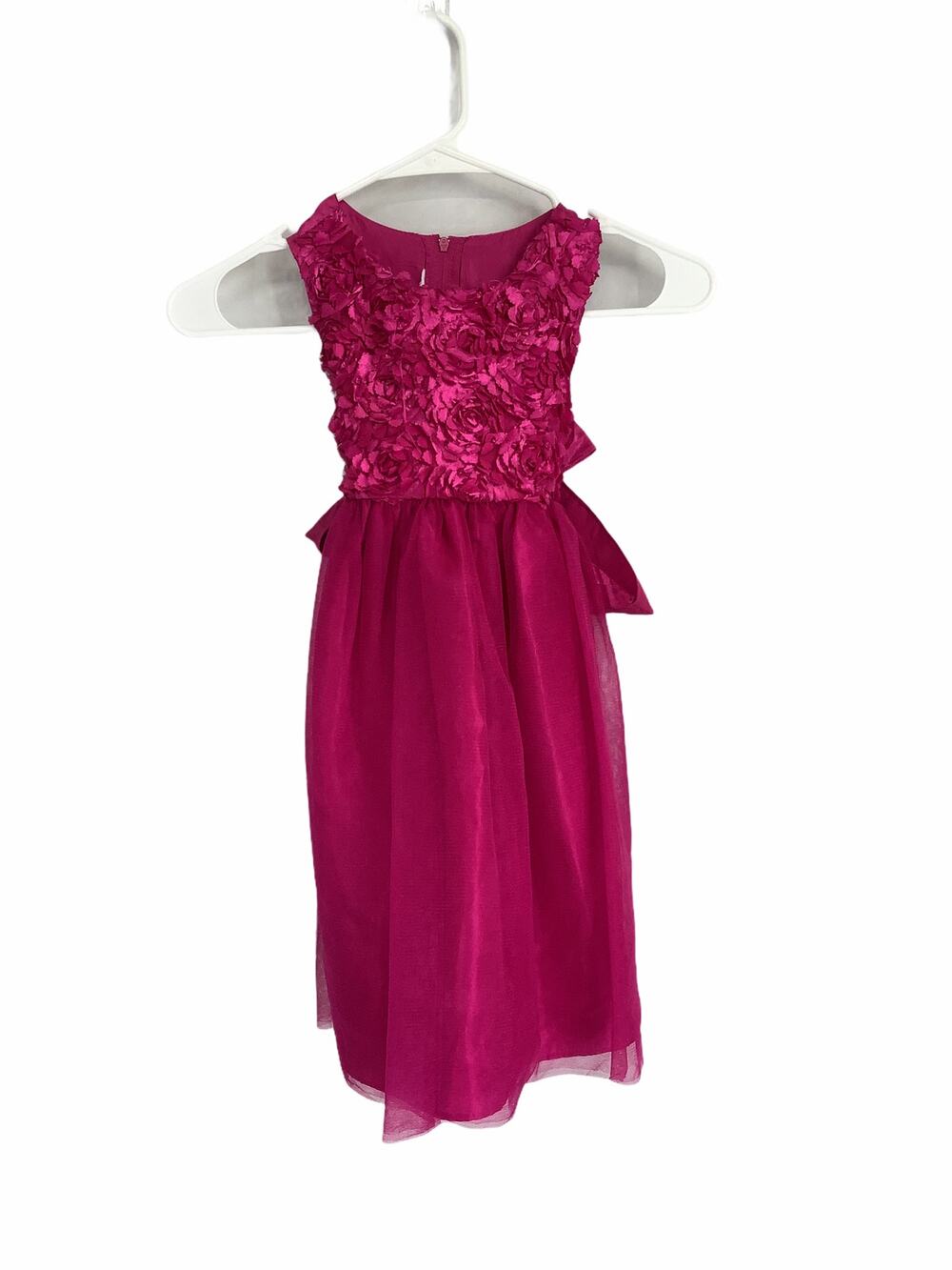 Unbranded Girl’s Pink 3D Floral Formal Sleeveless Maxi Dress Kid’s Youth